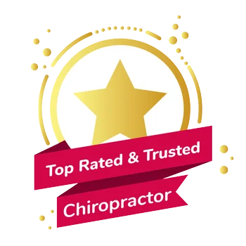 A badge announcing Ashlock Chiropractic as a top rated and trusted chiropractor